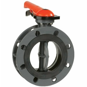 Затвор дисковый ПВХ Butterfly Valve Ду150 Ру10 межфланцевый в Миассе